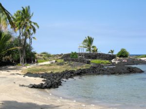 Heiau, an ancient Hawaiian temple, was reconstructed at Honokohau National Historic Landmark on the Big island of Hawaiʻi. It resides within Kaloko-Honokōhau National Historical Park, Kona District, which is part of the Ala Kahakai National Historic Trail. Photo by W Nowicki.